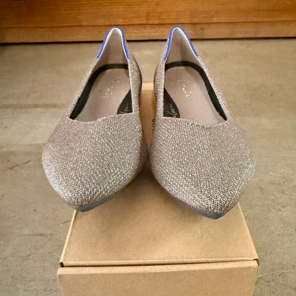 Rothy The Point Ii Shoes - Size 9 Light Pewter - image 1